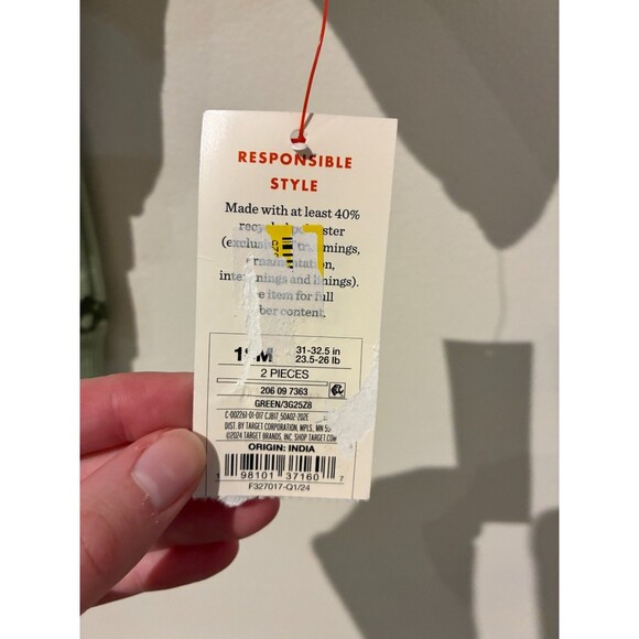 NWT Cat & Jack Green Rocket Sweatshirt & Pants Outfit - 18M - Picture 3 of 4